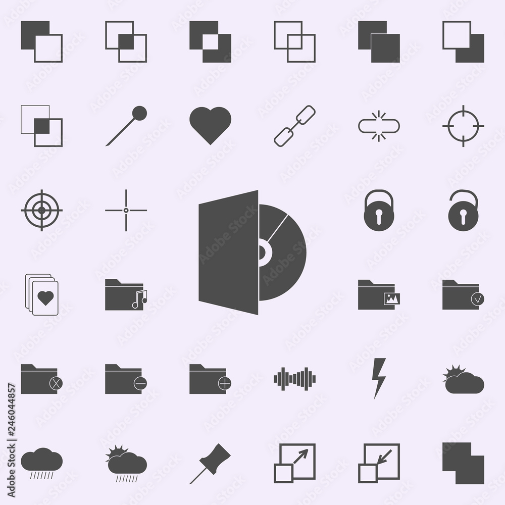 Poster cd drive icon. web icons universal set for web and mobile