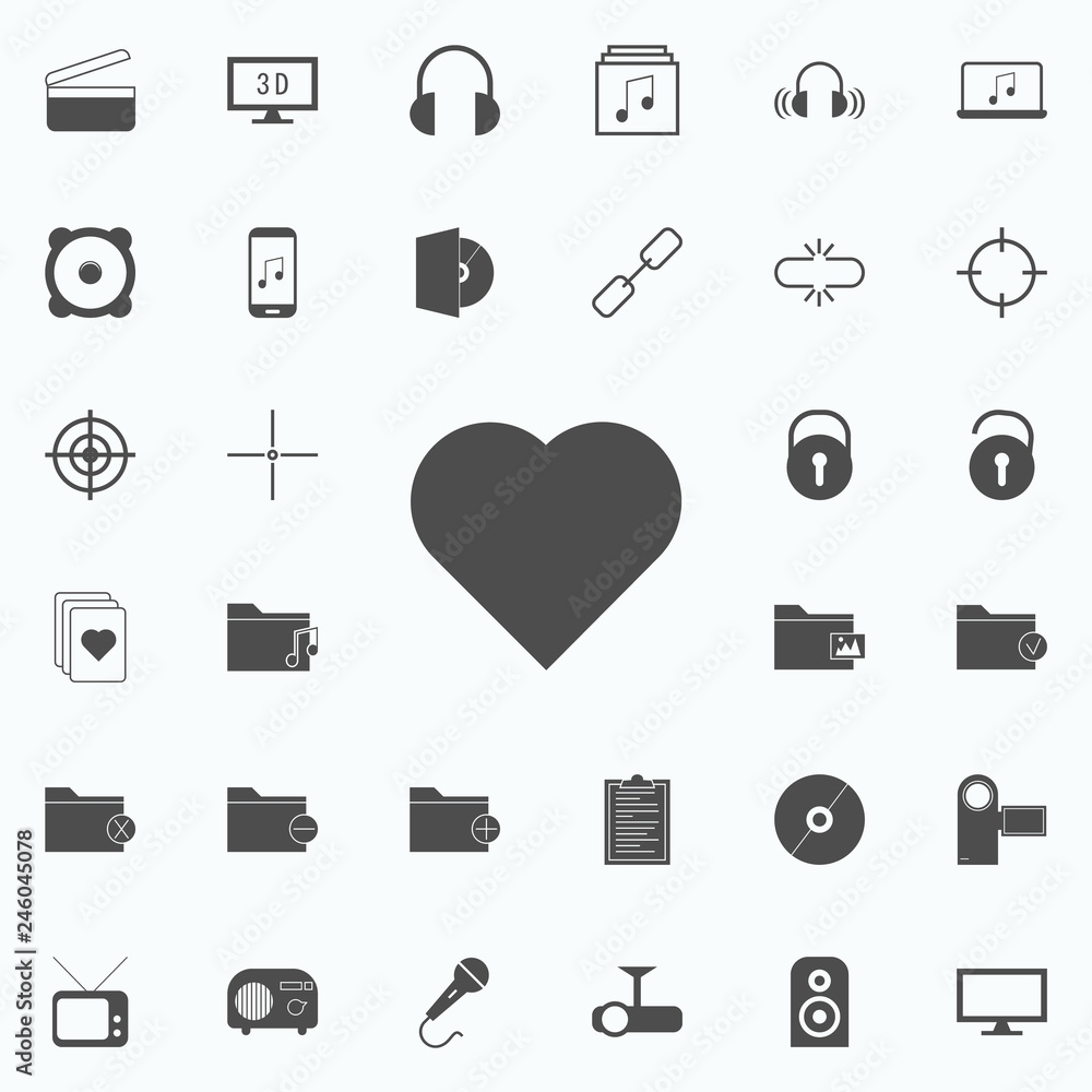 Poster a heart icon. web icons universal set for web and mobile