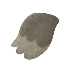 cartoon scene with owl animal body part on white background - illustration for children