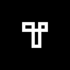 T letter logo vector icon illustration
