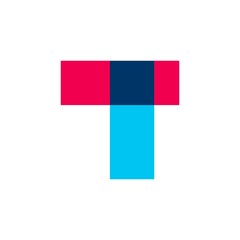 Fototapeta premium T letter logo vector icon illustration