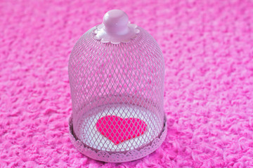 heart in romantic cage - center