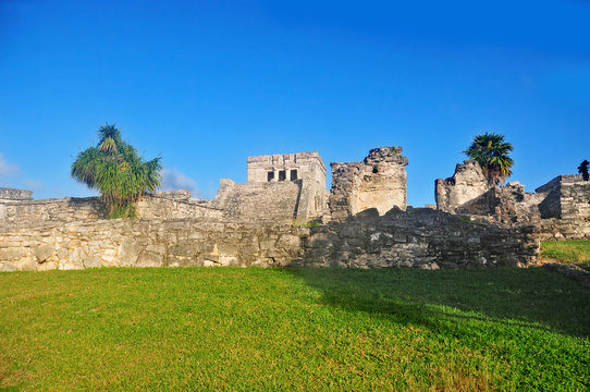 Tulum -  the site of a pre-Columbian Mayan walled city in Mexico.
