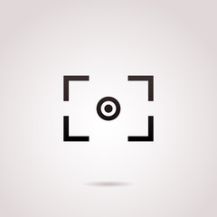 Camera view, focus vector icon. 