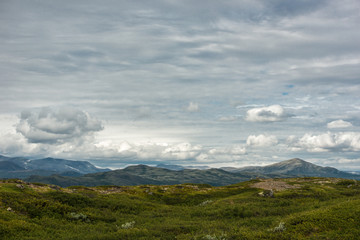 Blick auf die Berge des Dovrefjells