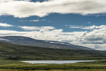 Blick auf die Berge des Reinheimen, Norwegen