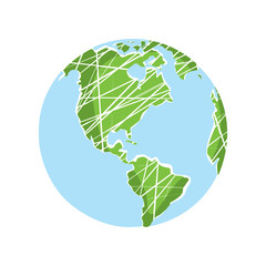 Abstract cute church