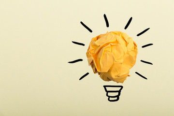 Concept Creative Idea And Innovation With Paper Ball
