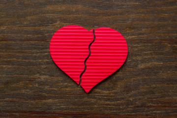 heart match on wood