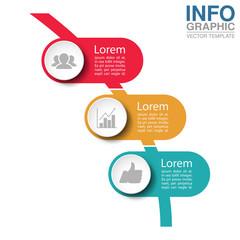 Vector infographic template for diagram, graph, presentation, chart, business concept with 3 options.