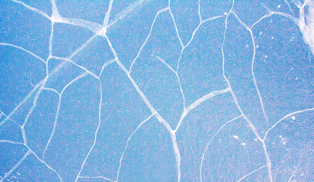 macro structure, pattern and crystals of newly formed ice