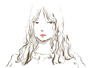 ロングヘアの女性