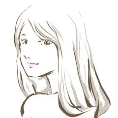 ロングヘアの女性