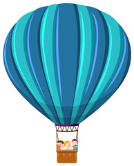 Children riding hot air balloon