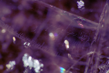 The first thin crust of ice on a puddle