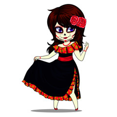 chica del día de los muertos
