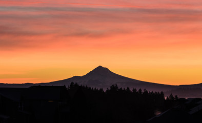 Orange sky Mountain