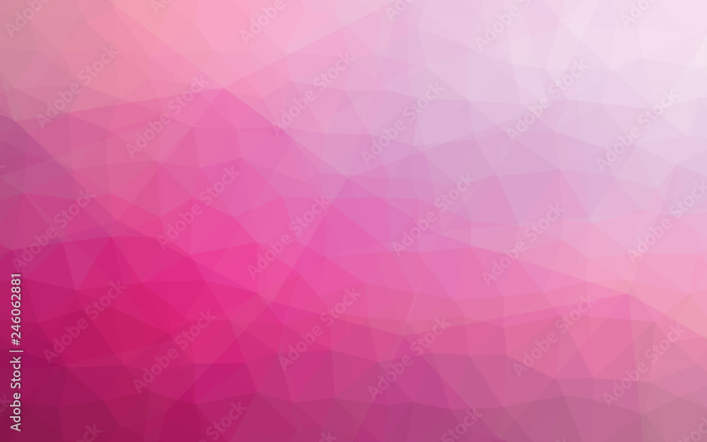 Aufkleber pink geometric background with low poly triangle shapes design