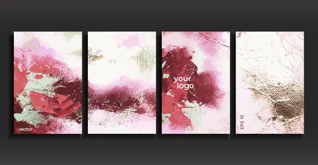 Fototapeten Vector cards. Set of templates brochure, cover and sheets. Abstract painted background.  © KseniaZu