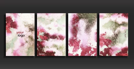 Tuinposter Vector cards. Set of templates brochure, cover and sheets. Abstract painted background.  © KseniaZu
