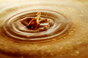 Coffee and Milk droplet as background