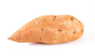 Sweet Potatoes on a White Background