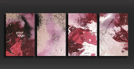  Vector cards. Set of templates brochure, cover and sheets. Abstract painted background.  © KseniaZu