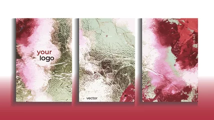 Foto op Aluminium Vector cards. Set of templates brochure, cover and sheets. Abstract painted background.  © KseniaZu