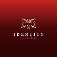 Letter C heraldry logo