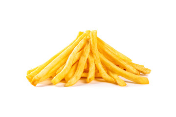French fries isolated on white background