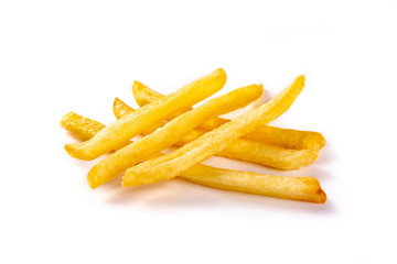 French fries isolated on white background