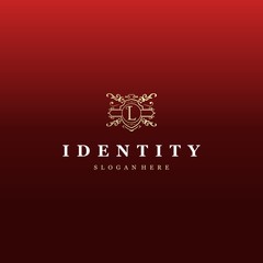 Letter L Heraldry Logo