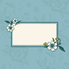 Floral vintage frame