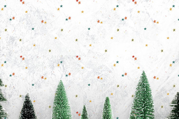Festive Christmas decorated background mockup