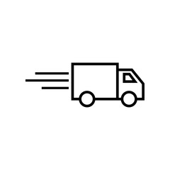 Fast delivery truck icon graphic design template vector