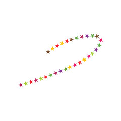 Decorative star icon graphic design template vector