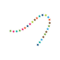 Decorative star icon graphic design template vector