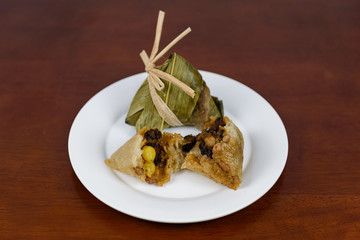 Thai style sticky rice dumpling, Zongzi,  the dragon boat festival rice dumpling