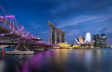 Naklejka premium Singapore Marina Bay Cityscape