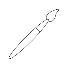 Obraz premium canvas and paint brush black and white