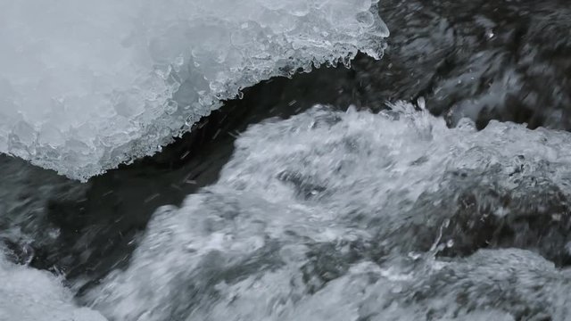 雪の渓流 014 スローモーション 120fps