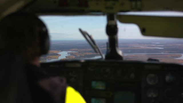 bush plane flying in Alaska