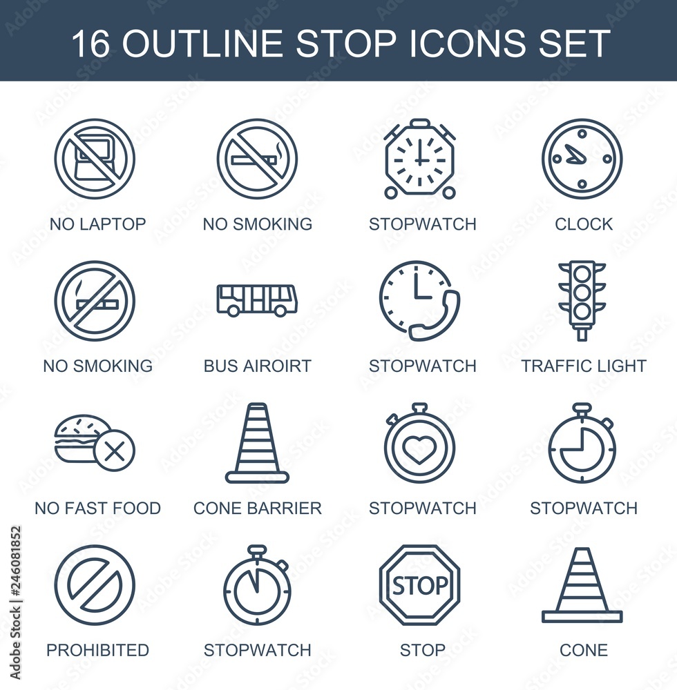 Poster stop icons