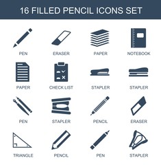 Obraz premium 16 pencil icons