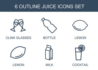 6 juice icons