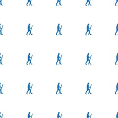 caveman icon pattern seamless white background