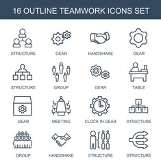 16 teamwork icons