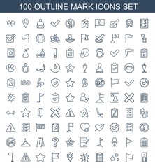 100 mark icons