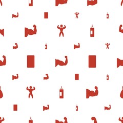 muscular icons pattern seamless white background