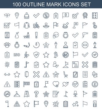 100 mark icons